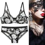 Ensembles soutien-gorge en dentelle Push Up et culotte pour femmes