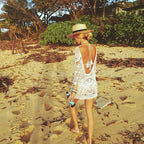 Robe de plage en dentelle au crochet pour femmes
