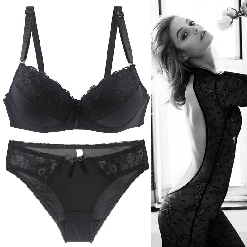 Ensemble de soutien-gorge Push Up et culotte pour femmes