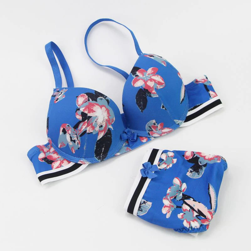 Ensemble soutien-gorge et culotte push-up sexy sans coutures pour femmes