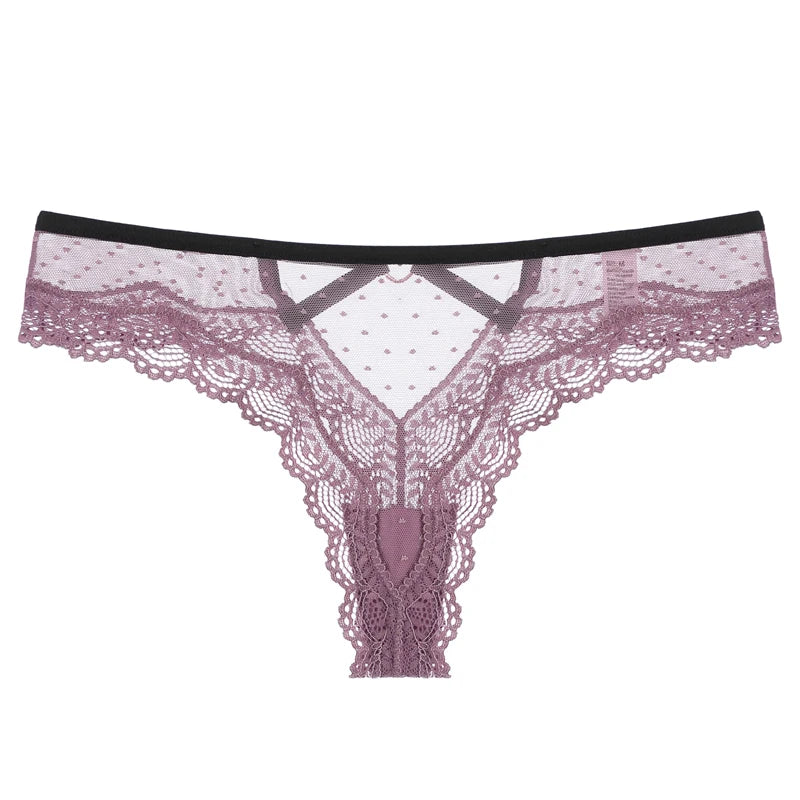 Culotte sexy en dentelle transparente pour femmes