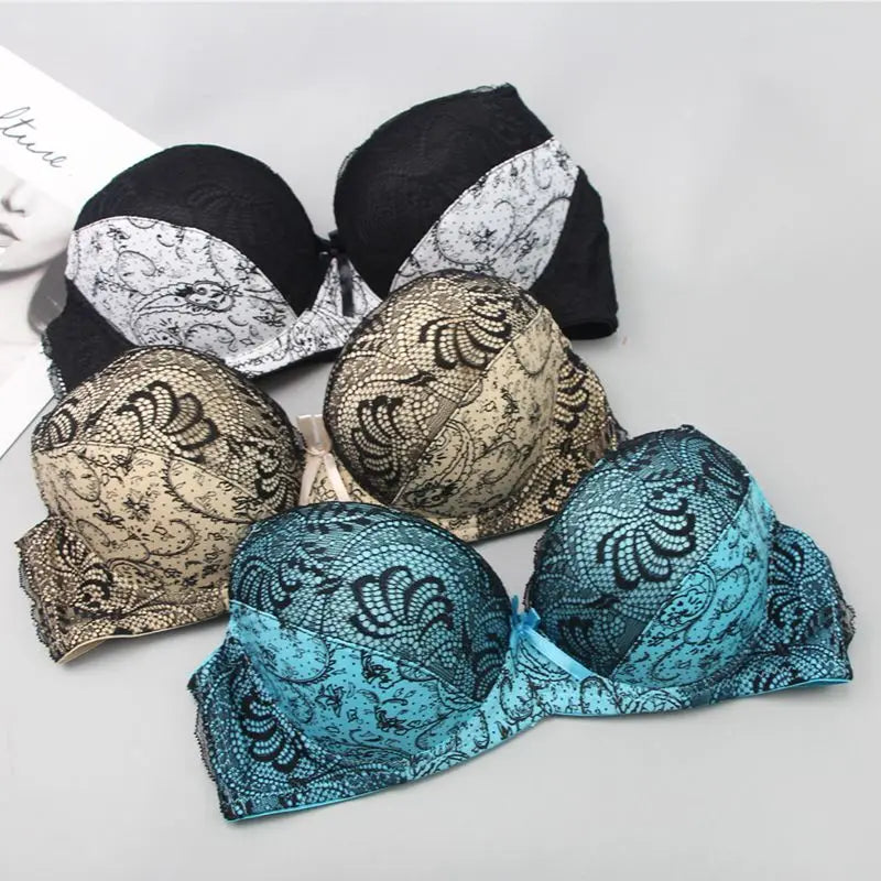 Soutien-gorge à lacets brodés pour femmes
