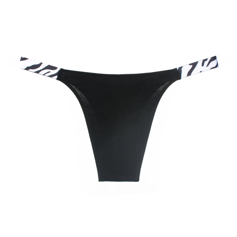 String taille basse en coton respirant pour femmes