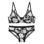 Ensembles soutien-gorge en dentelle Push Up et culotte pour femmes