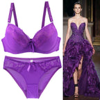 Ensemble de soutien-gorge Push Up et culotte pour femmes
