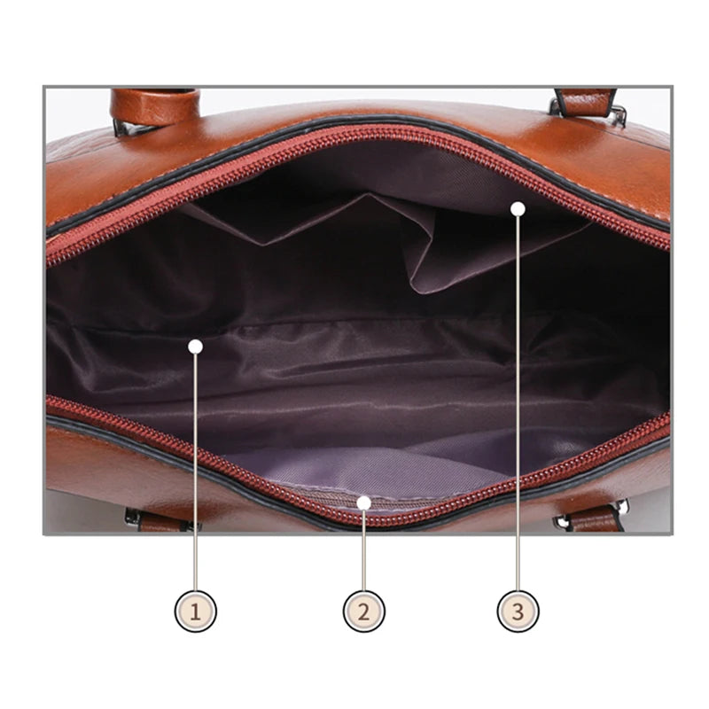 Sac à main en cuir motif crocodile pour femmes
