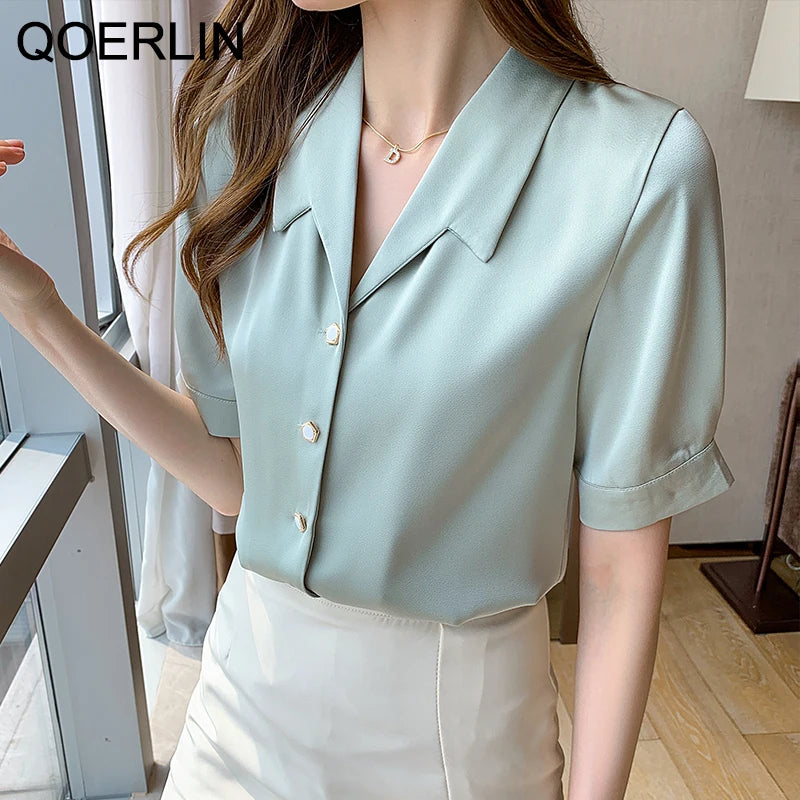 Chemise en mousseline de soie pour femmes