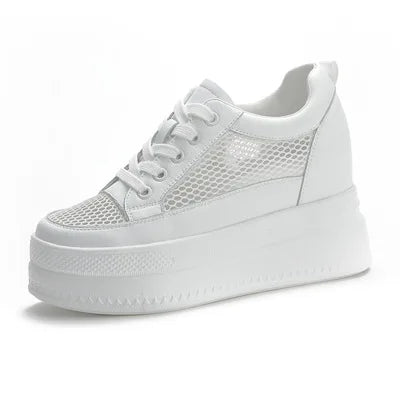 Baskets en croûte de cuir pour femmes