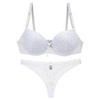 Ensemble soutien-gorge et culotte brodées en dentelle pour femmes