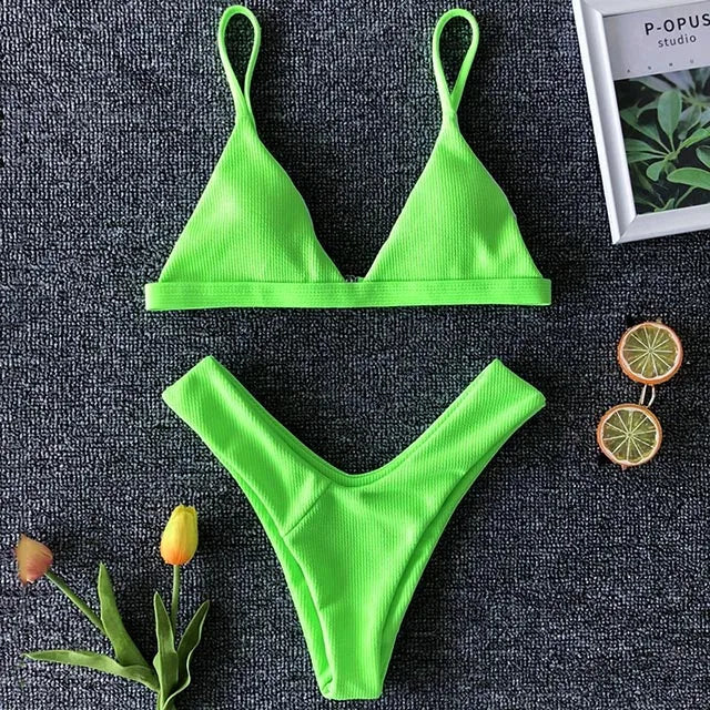 Maillot de bain deux pièces imprimé pour femmes