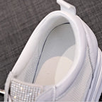 Baskets décontractées en cuir véritable pour femmes