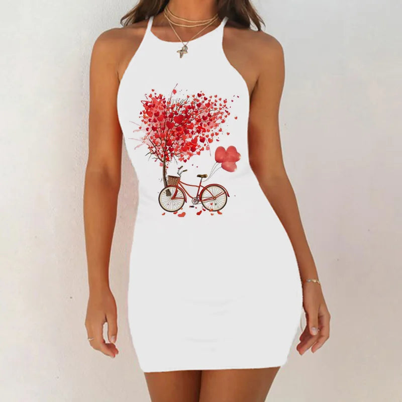 Chemise de nuit à motifs graphiques pour femmes