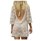 Robe de plage en dentelle au crochet pour femmes