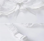 Ensemble de sous soutien-gorge et culotte transparent en dentelle brodée pour femmes