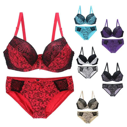 Ensemble Lingerie Femme – Soutien-Gorge Push-Up et Culotte