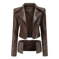 Veste en similicuir PU pour femmes