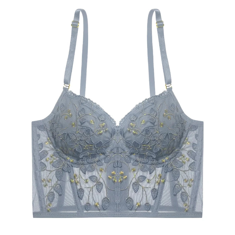 Soutien-gorge brodé en dentelle pour femmes