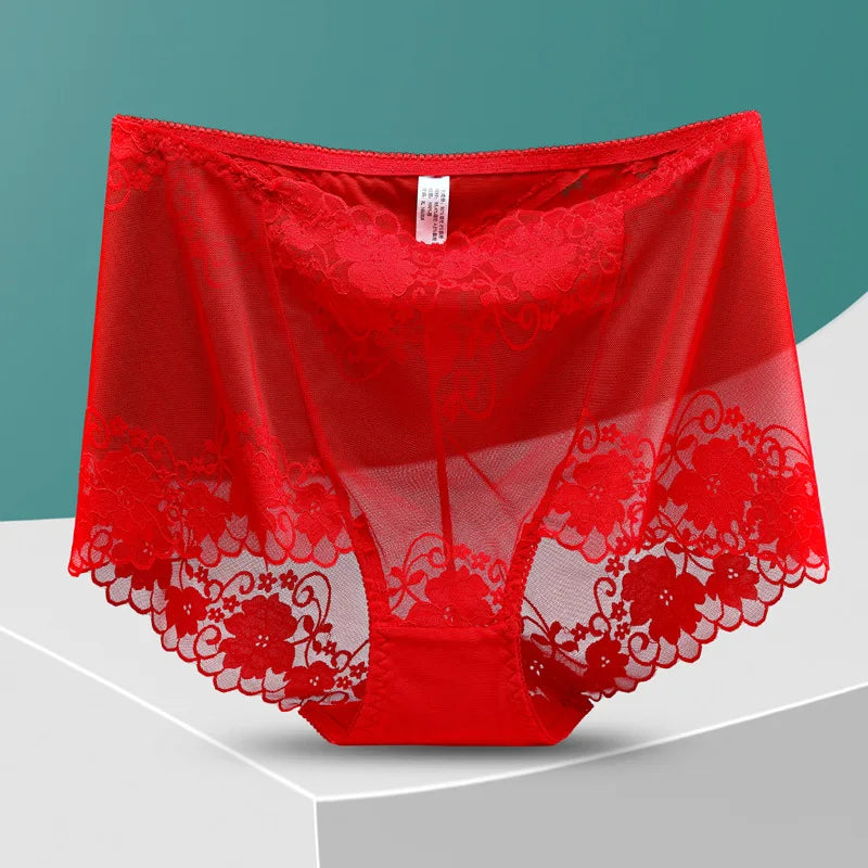 Culotte grande taille taille haute maille creuse sans couture pour femmes