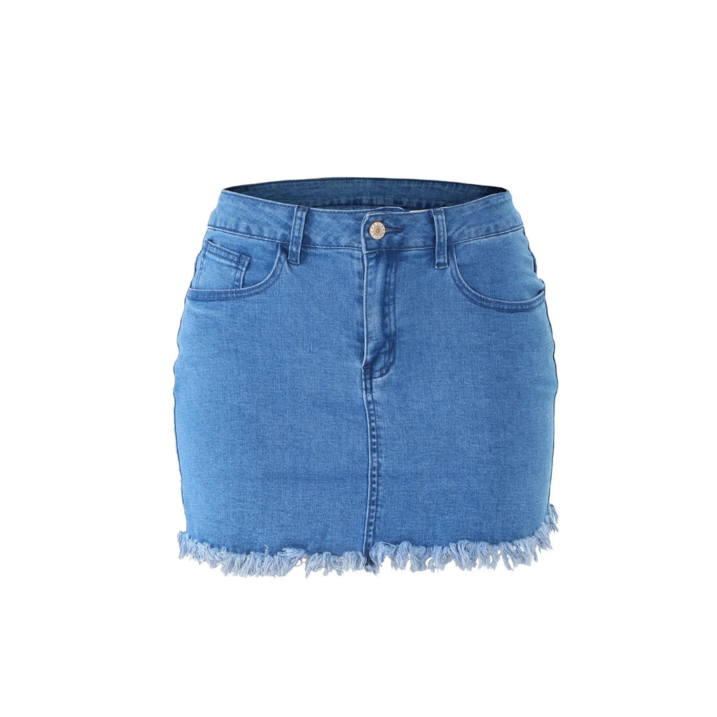 Jupe courte en jean pour femmes