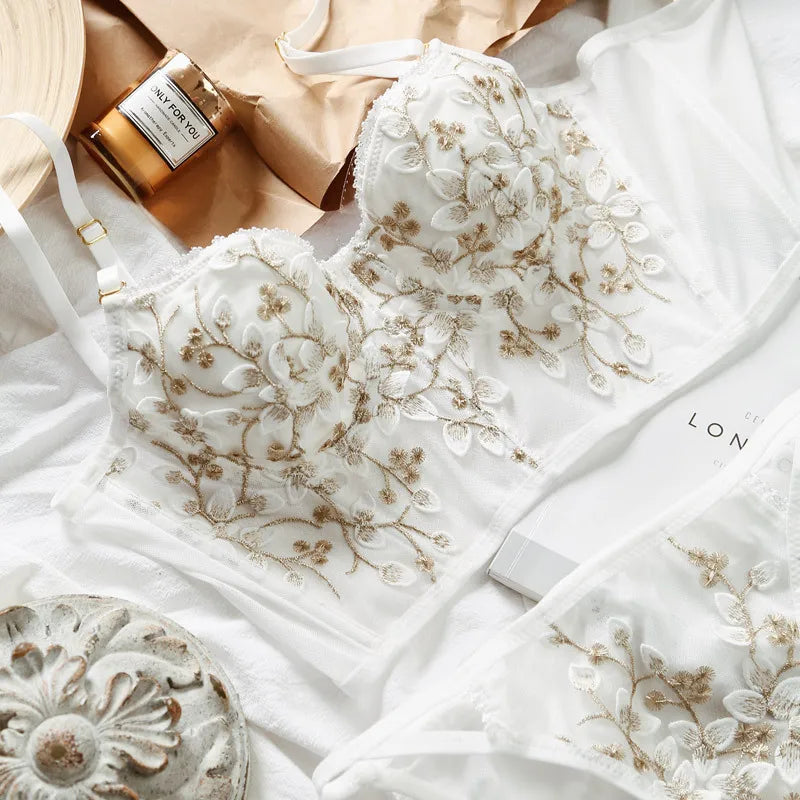 Soutien-gorge brodé en dentelle pour femmes