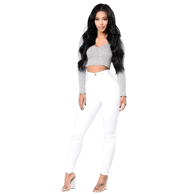 Jean taille haute pour femmes
