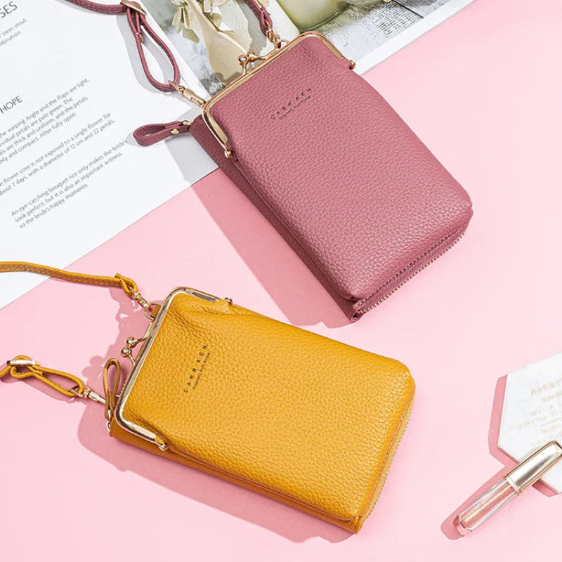 Sacs à bandoulière pour téléphone portable en cuir PU pour femmes