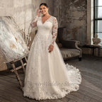 Robe de mariée modeste à manches longues pour femmes