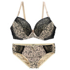 Ensemble soutien-gorge Push Up avec culotte assorti pour femmes