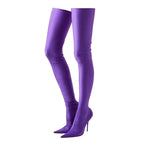 Bottes élastiques à talons hauts pour femmes