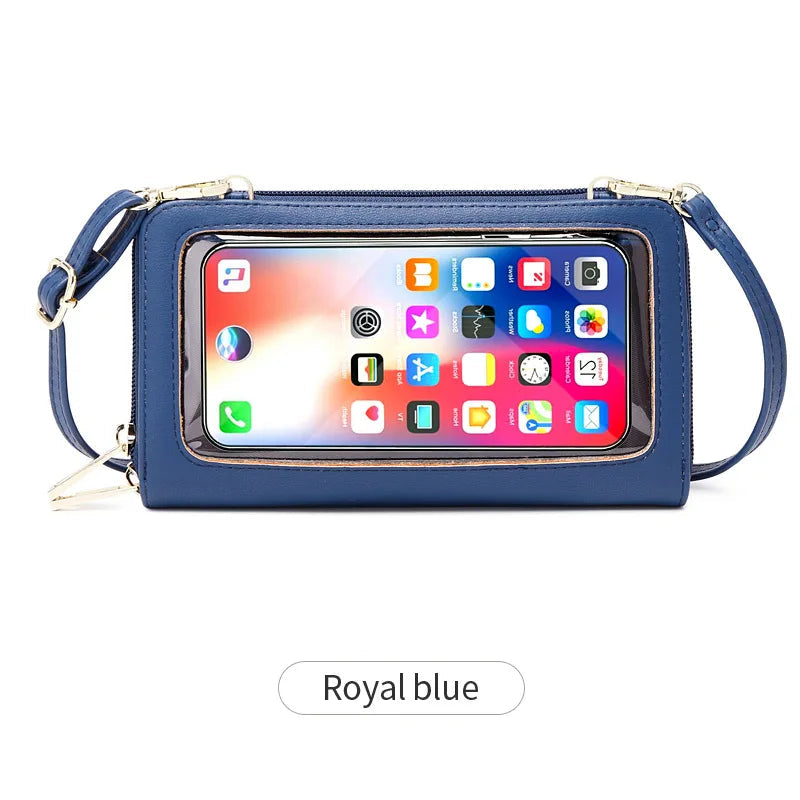 Sac à bandoulière en cuir PU pour téléphone à écran tactile pour femmes