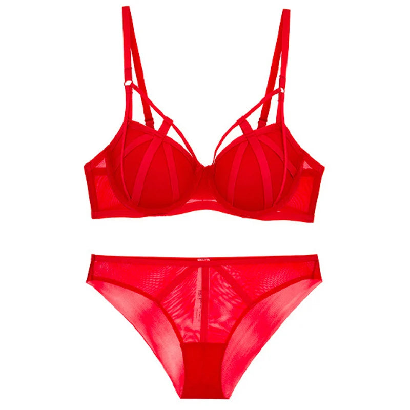 Ensemble de soutien-gorge Push-Up et culotte Sexy pour femmes