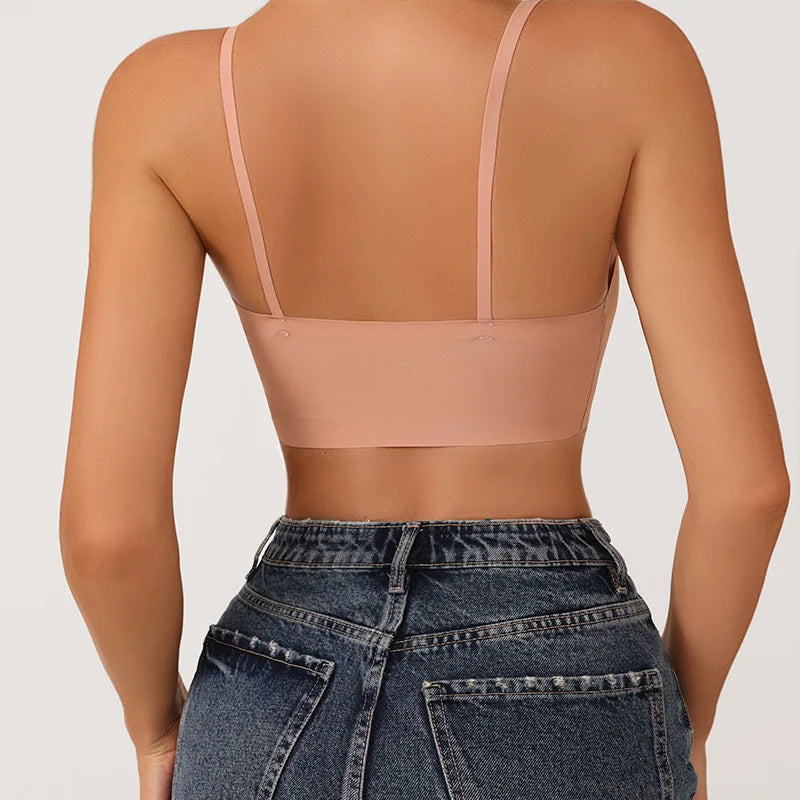 Soutien-gorge sans couture sans fil Push Up pour femmes