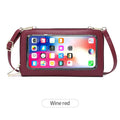 Sac à bandoulière en cuir PU pour téléphone à écran tactile pour femmes