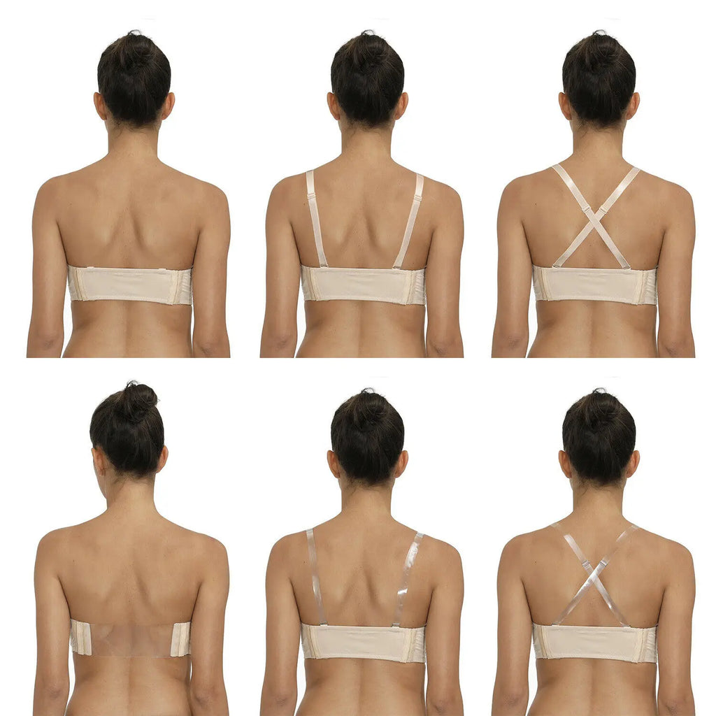 Soutien-gorge sans bretelles en silicone convertibles ajustés pour femmes