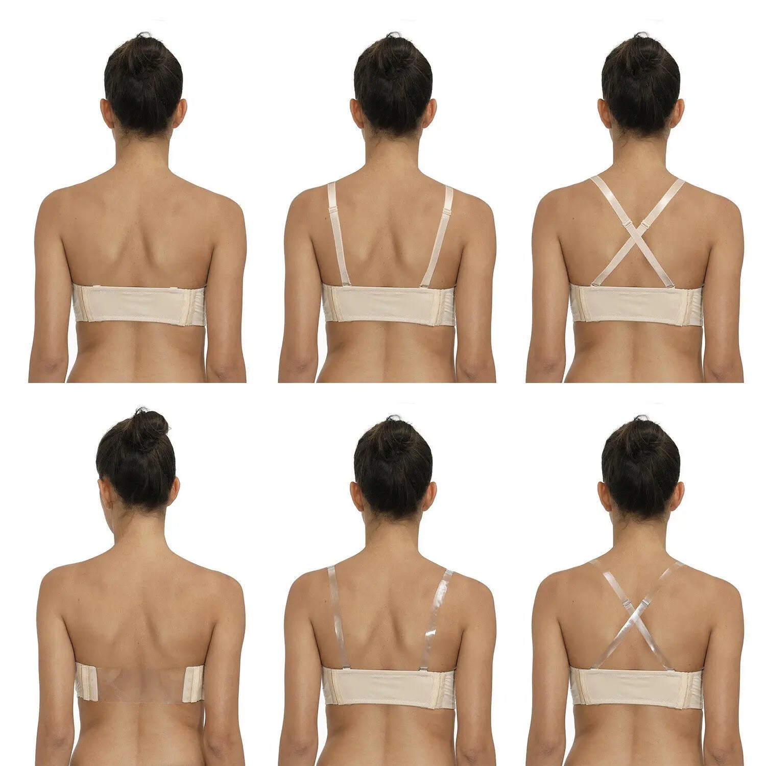 Soutien-gorge sans bretelles en silicone convertibles ajustés pour femmes