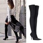 Bottes élastiques à talons hauts pour femmes