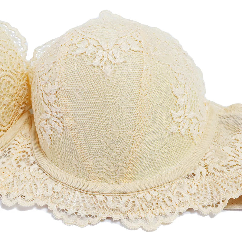 Soutien-Gorge Push Up, en dentelle respirante pour femmes