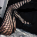 Collants résille grande taille pour femmes