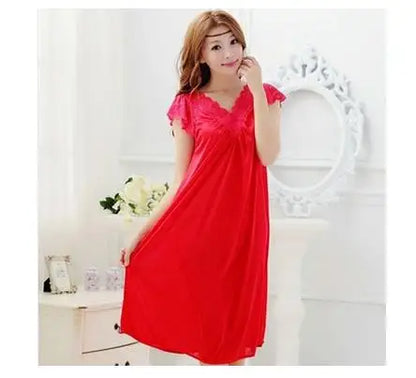 Chemise de Nuit Grande Taille Femme – Tissu Soyeux
