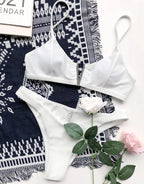 Maillot de bain deux pièces en forme de V pour femmes