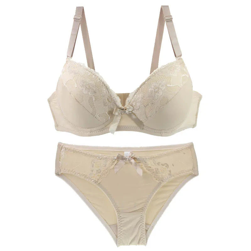 Ensemble de soutien-gorge Push Up et culotte pour femmes
