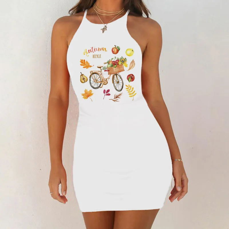 Chemise de nuit à motifs graphiques pour femmes