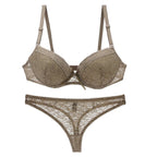 Ensemble de soutien-gorge Push Up en dentelle pour femmes