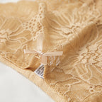 Culotte en dentelle transparente  taille basse avec nœud pour femmes