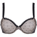 Soutien-gorge non rembourré à armatures et dentelle transparente pour femmes