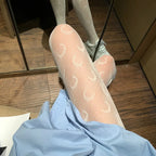 Collants résille avec motif de lune pour femmes