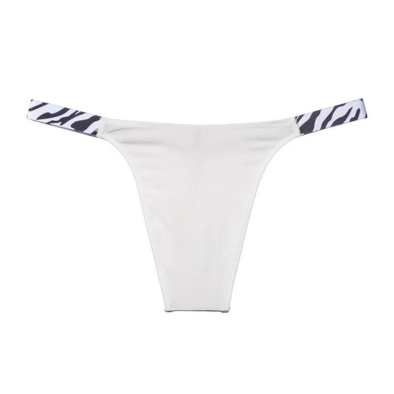 String taille basse en coton respirant pour femmes
