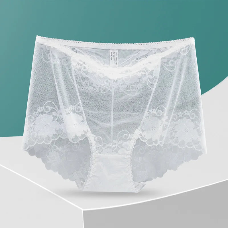Culotte grande taille taille haute maille creuse sans couture pour femmes