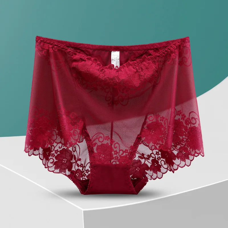 Culotte grande taille taille haute maille creuse sans couture pour femmes