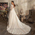 Robe de mariée modeste à manches longues pour femmes
